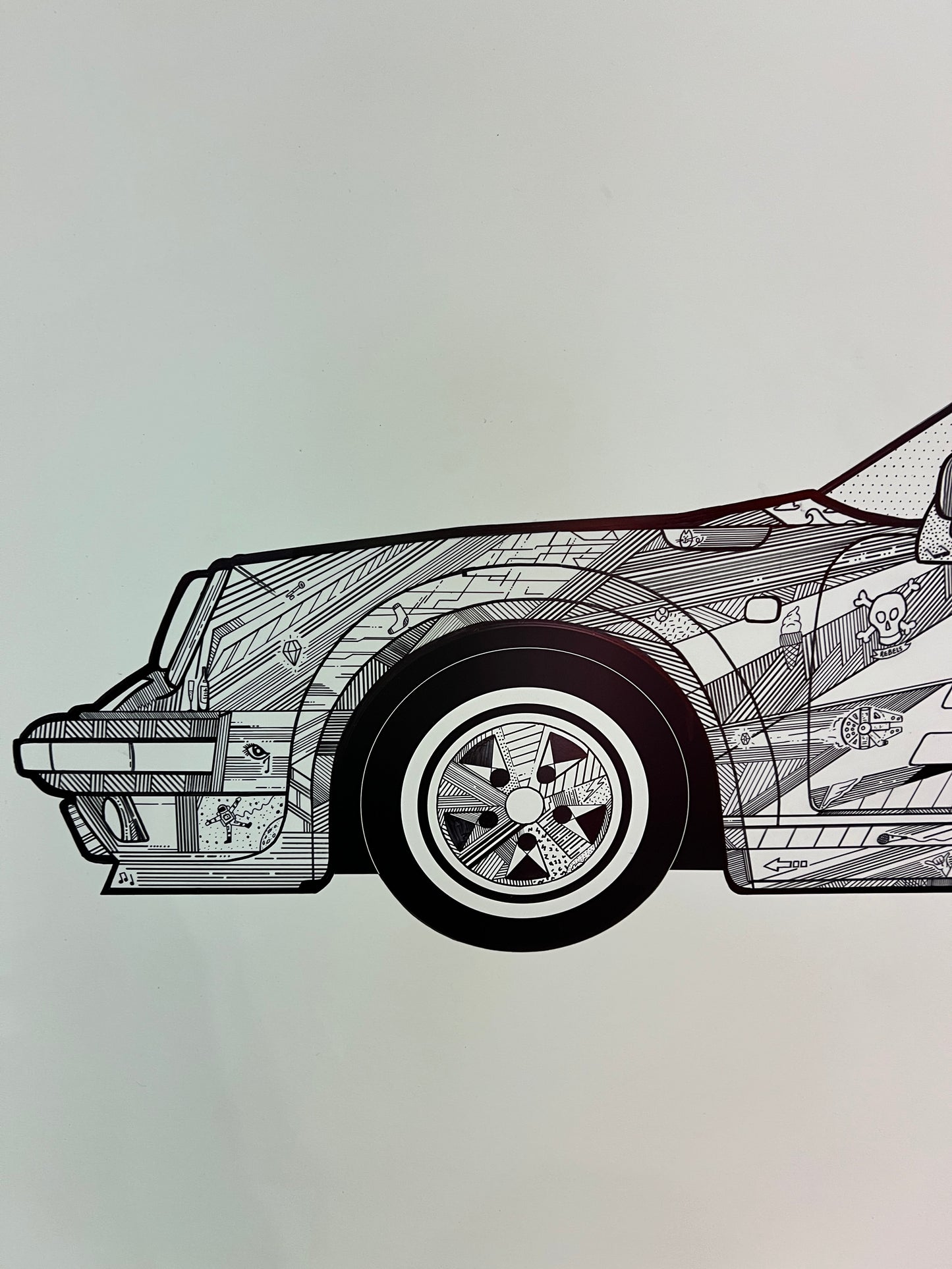 Large Custom Porsche 911 (930) Turbo Original