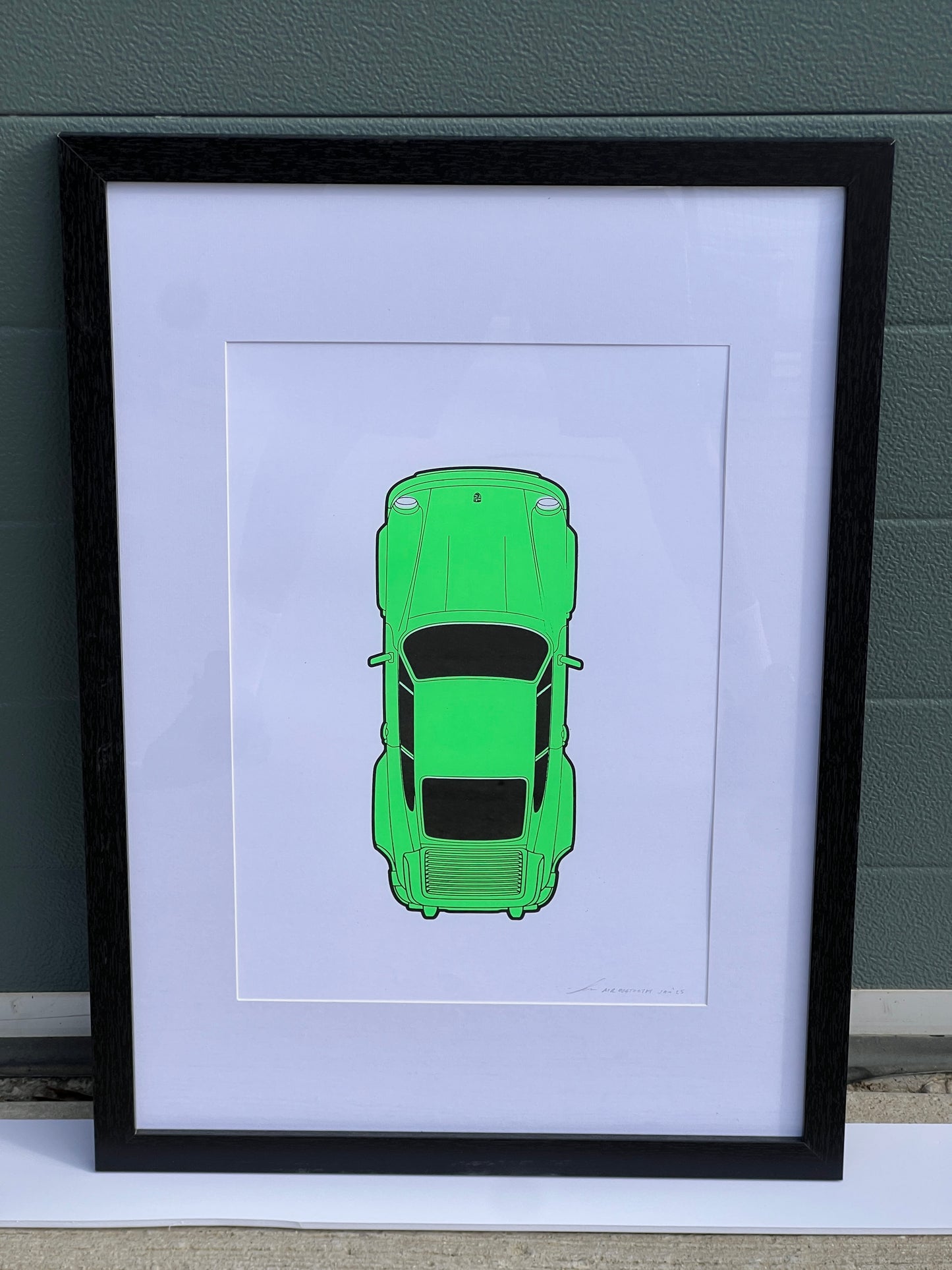 Porsche 911 Turbo - Screen Print Fluorescent Green