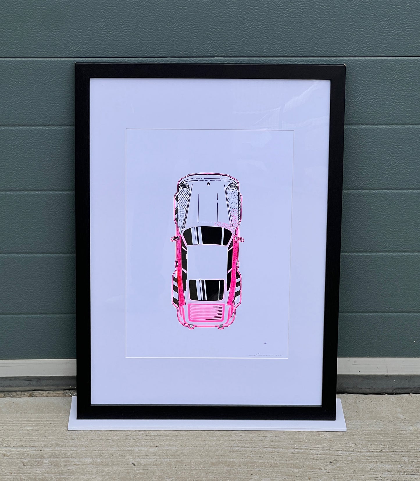 Porsche 911 Turbo - Screen Print Fluorescent Pink Confetti