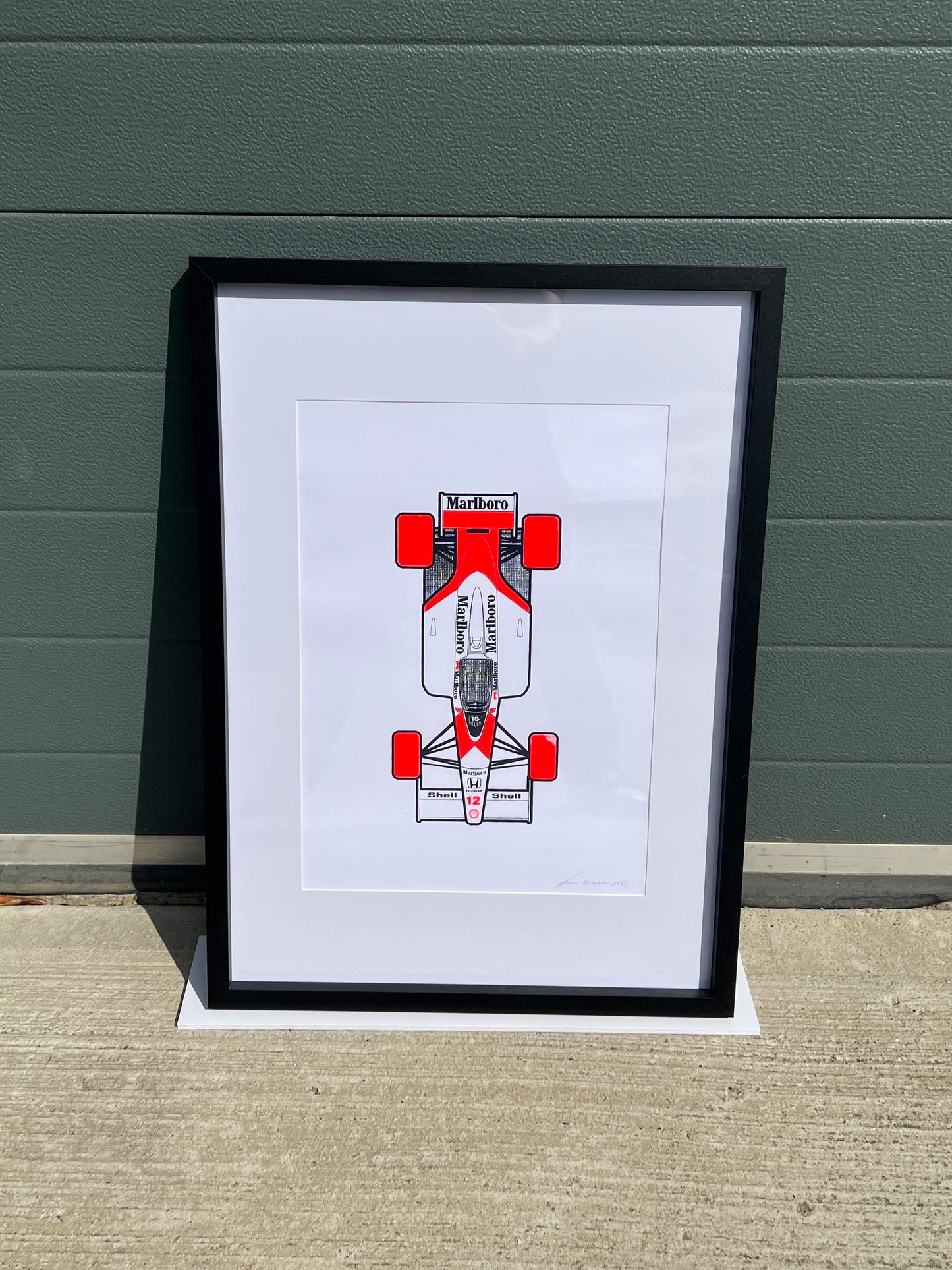 McLaren MP4/4 - Screen Print Clean with Fluorescent Red Tyres