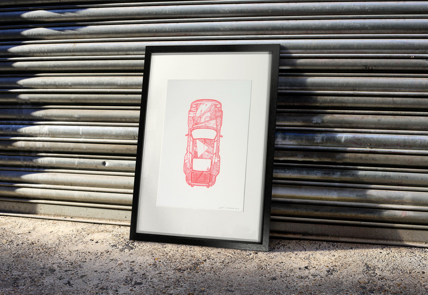 Porsche 930 Turbo - 1 /1 - Screen Print Fluorescent Peach