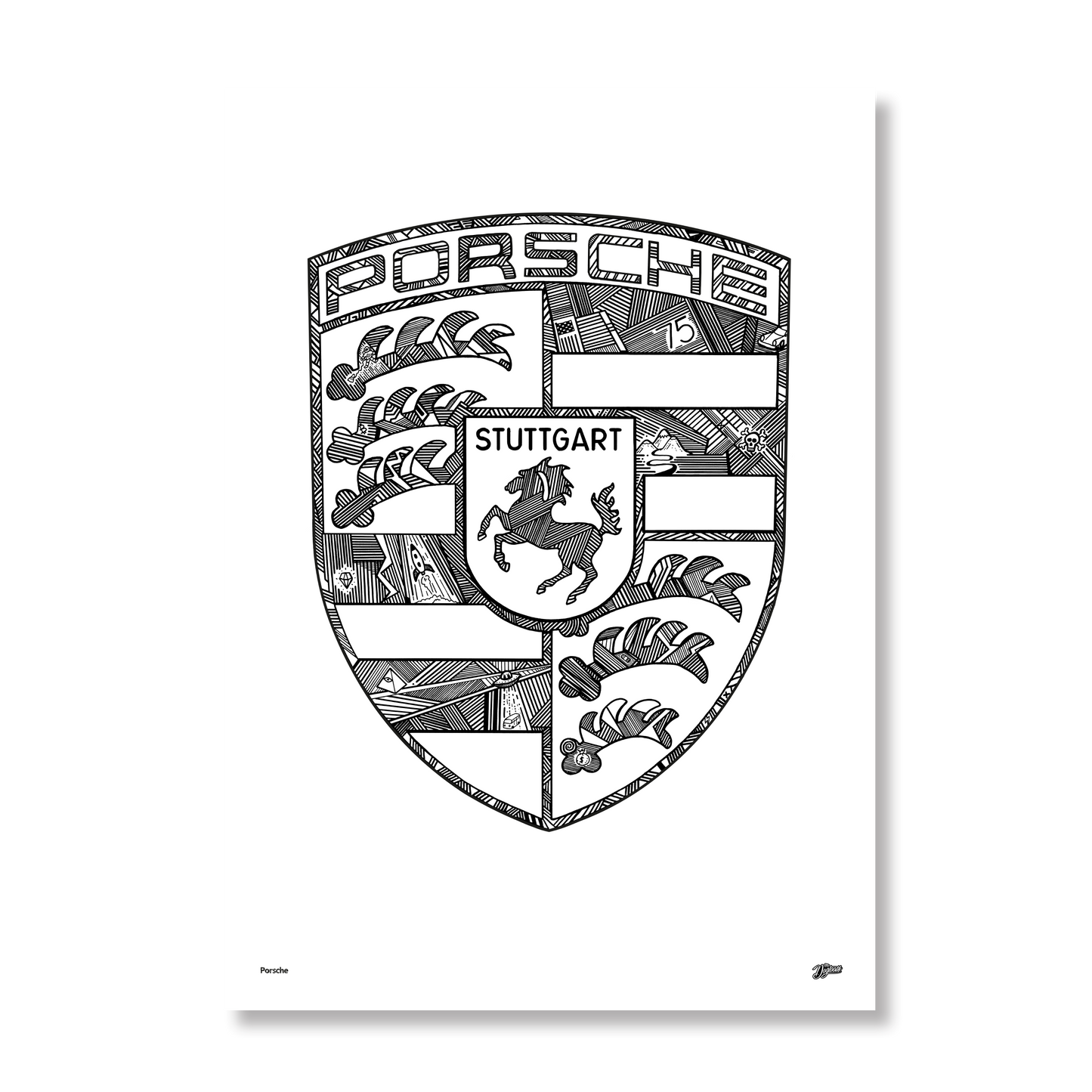 Porsche Fan Art - Art Print