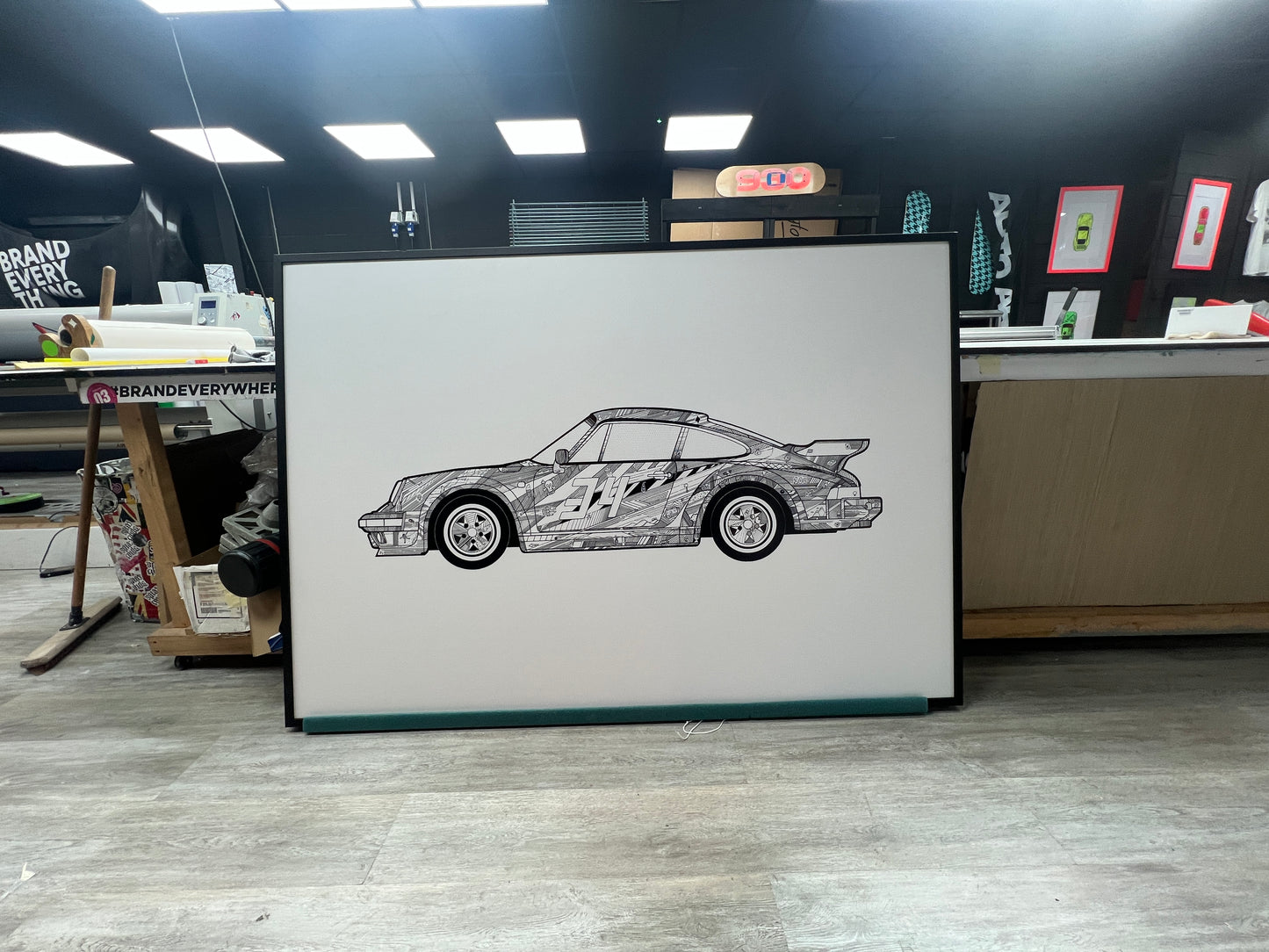 Large Custom Porsche 911 (930) Turbo Original