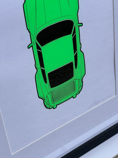 Porsche 911 Turbo - Screen Print Fluorescent Green