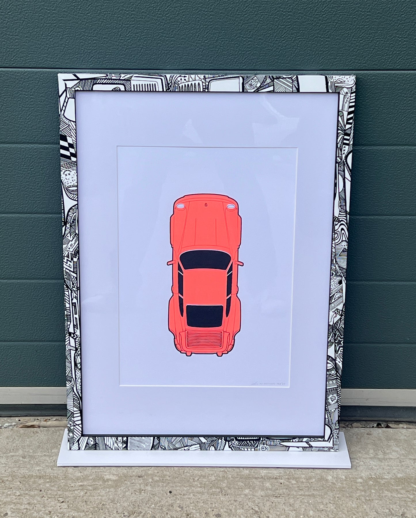 Porsche 911 Turbo - Screen Print Fluorescent Peach