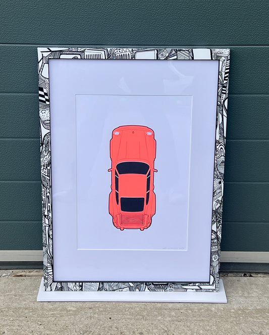 Porsche 911 Turbo - Screen Print Fluorescent Peach