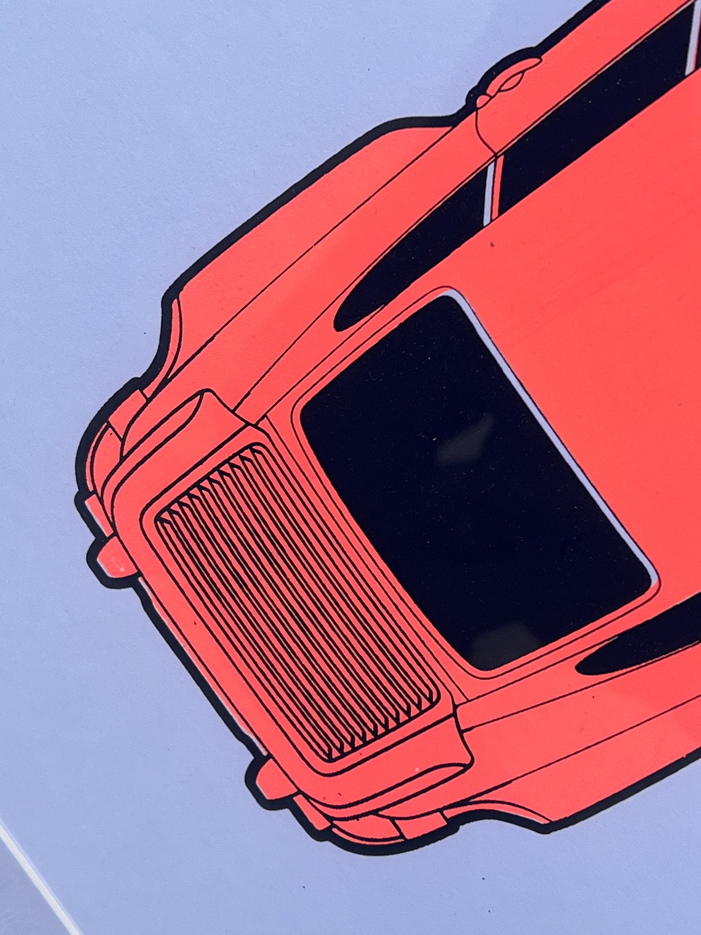 Porsche 911 Turbo - Screen Print Fluorescent Peach