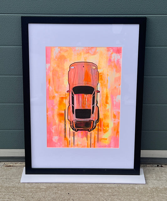 Porsche 911 Turbo - Screen Print Pink/Orange Blend