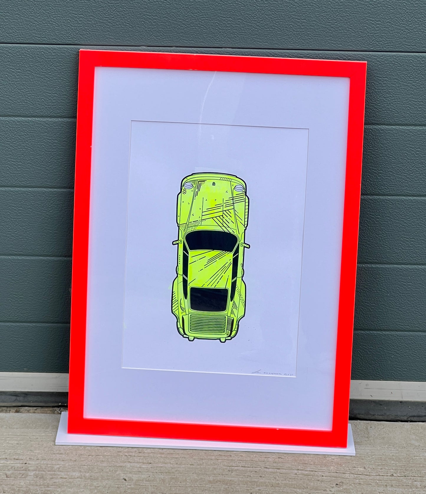 Porsche 911 Turbo - Screen Print Fluorescent Yellow
