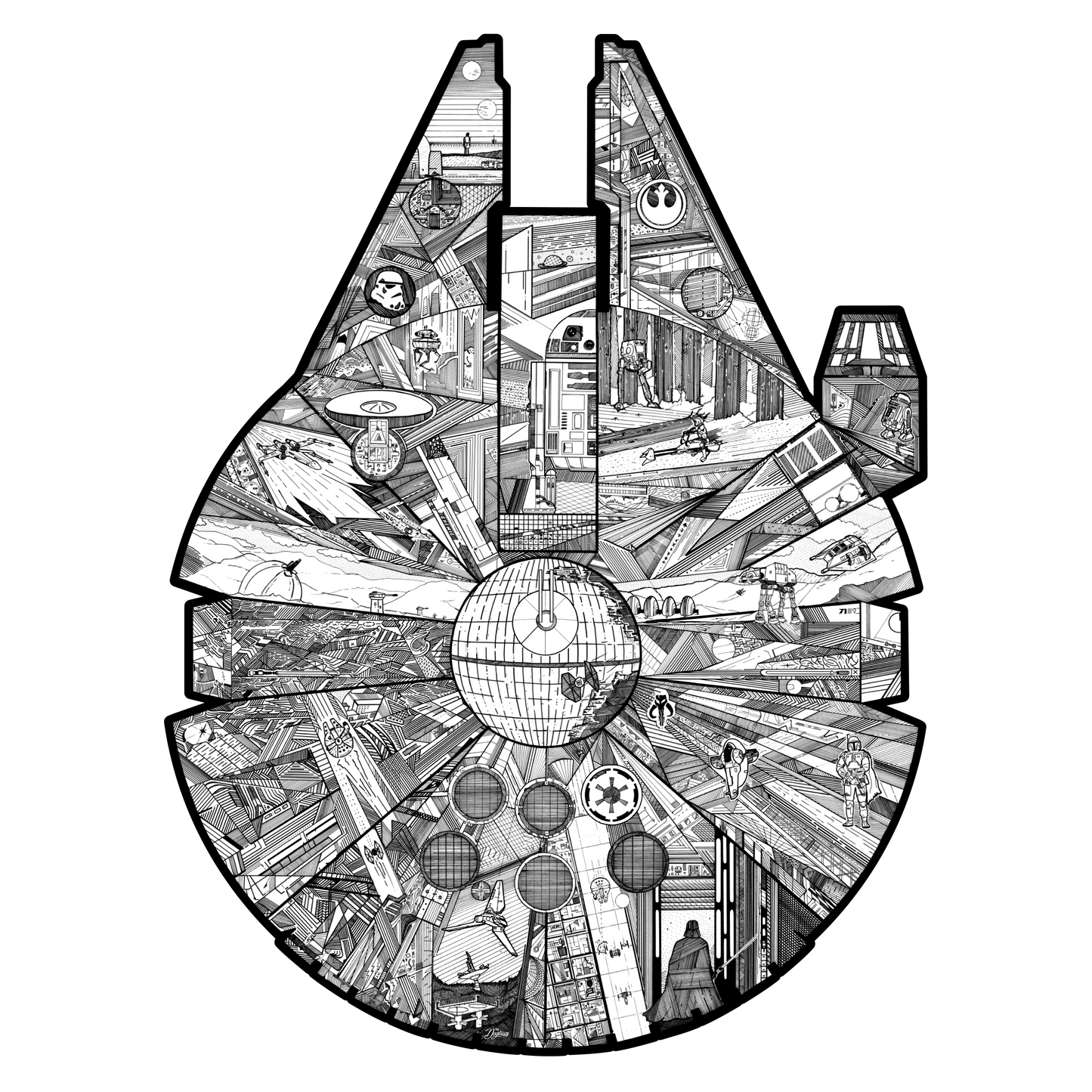 Millennium Falcon - Wall Sticker