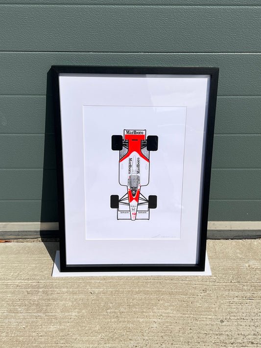 McLaren MP4/4 - Screen Print Clean with Black Tyres