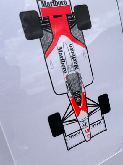 McLaren MP4/4 - Screen Print Clean with Black Tyres