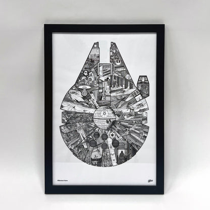 Millennium Falcon - Frame A2 Print