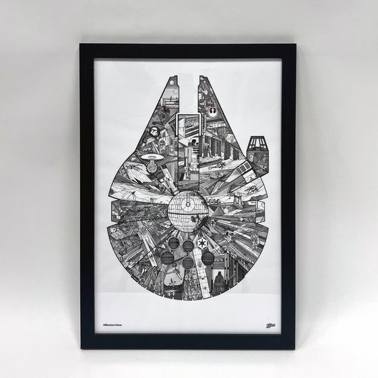 Millennium Falcon - Frame A2 Print