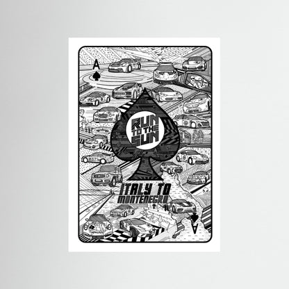 Run to the Sun 2025 - Black and White A2